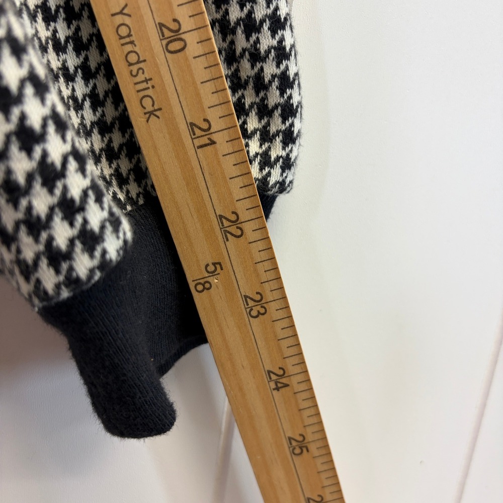 Vintage Karen Kane 90s Houndstooth Full Zip Sweatshirt Women Size SP Sporty Chic - Picture 6 of 7